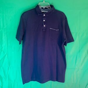 Navy Tahari large button up